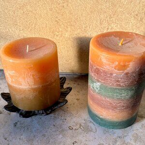 White Barn Candle Bath & Body Works Pumpkin Pier 1 Pillar 4" x 6" NWT 246 hours